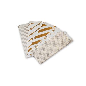 Picture 1 of Bonbon zakken 7cm x 2.35cm x 19cm 200gr 70gr / m2 gebleekt wit kraft assorti