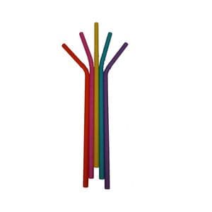Picture 1 of buig rietje papier 19.7cm 6mm neon assorti