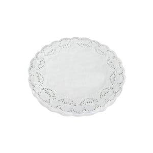 Picture 1 of Taartrand 25cm rond wit onbedrukt