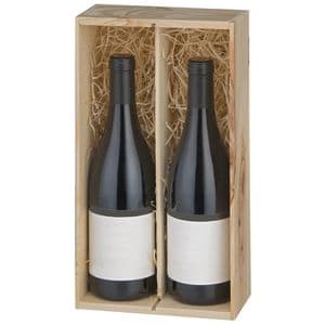 Picture 4 of 2 Fles schuifkist onbedrukt hout