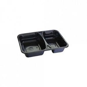 Picture 1 of Menubak 22.6cm x 17.7cm x 4.4cm 1060ml 2vaks zwart c-pet