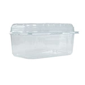 Picture 1 of Fruitbak met vast deksel 11.5cm x 19cm x 8.5cm 500gr transparant
