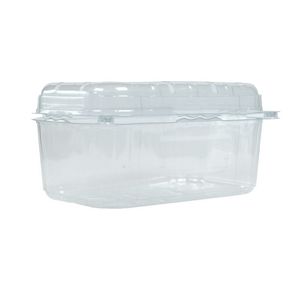 Picture 1 of Fruitbak met vast deksel 11.5cm x 19cm x 8.5cm 500gr transparant
