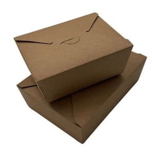 Picture 2 of Menubox take away 21.5cm x 16cm x 6.5cm 2000ml bruin kraft
