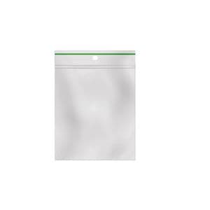 Picture 1 of Gripzak ldpe 80mm x 60mm 90µm onbedrukt met 5 mm gat