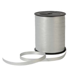 Picture 1 of Krullint paperlook 10mm x 250m zilver onbedrukt