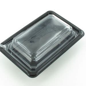 Picture 3 of Sushi tray 13.7cm x 9.1cm x 2.4cm zwart PS