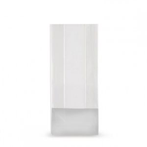 Picture 1 of Polyprop blokbodem zak 8cm x 5cm x 17cm 50µm transparant onbedrukt