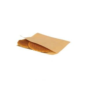 Picture 3 of hamburger/sandwichzak 15cm x 15cm onbedrukt natronkraft 45gr / m2