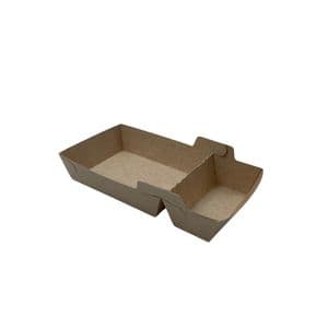 Picture 1 of Karton snackbak A9+1 wit/bruin p2p 18.7x8.9x3.5 cm