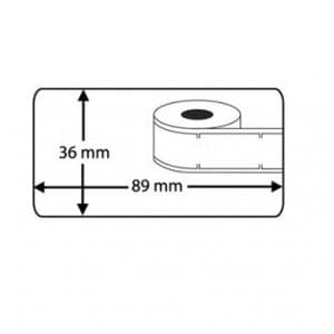Picture 2 of Etiket dymo compatible 99012 36X89 MM
