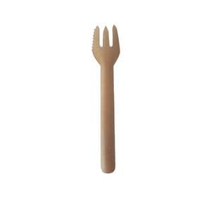 Picture 1 of Snackvork met kartel papier 15.7cm bruin