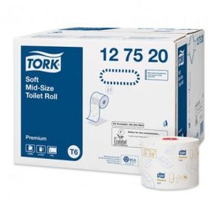 Picture 1 of Toiletpapier Tork compact T6 premium 127520 10cm x90m 2 lagen wit