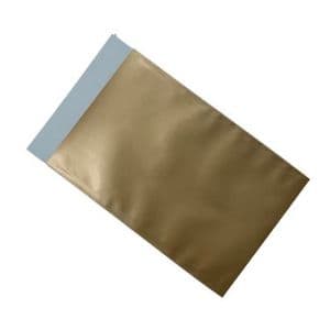 Picture 2 of Cadeauzakjes gebleekt kraft 12cm x 19cm goud onbedrukt 70gr / m2