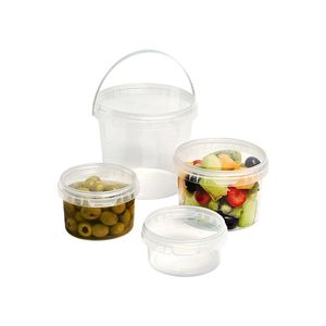 Picture 2 of Cups met deksels rond 11.8cm x 12.7cm 870ml pp transparant