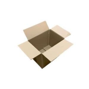 Picture 2 of Amerikaanse vouwdoos 305mm x 220mm x 250mm enkel golf B bruin onbedrukt