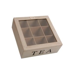Picture 1 of theekist hout 24x24x9 cm 9 vaks