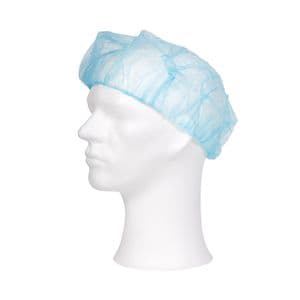 Picture 1 of Pp non woven haarnetje baret L blauw