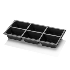 Picture 1 of Gourmet express bak rpet 6-vaks 12cm x 25cm x 3cm zwart