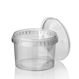 Picture 1 of Cups met deksels rond 9.5cm x 6.5cm 280ml pp transparant