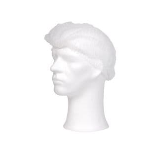 Picture 1 of Pp non woven haarnetje baret L wit