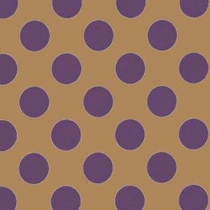 Picture 1 of Cadeauzakjes natron kraft 10cm x 16cm bruin paarse stip 50gr / m2