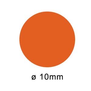 Picture 1 of Etiket op rol 10mm oranje