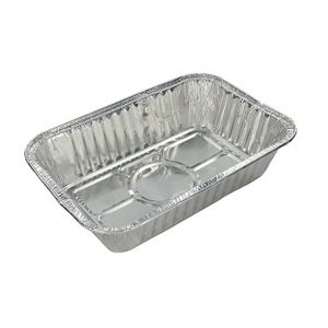 Picture 1 of Aluminium bakjes rechthoekig 20.3cm x 13.8cm x 4.4cm 1vaks 750ml zilver