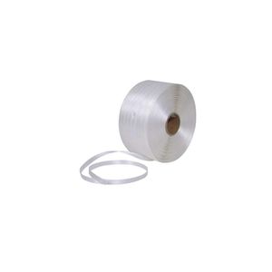 Picture 1 of Polyester hotmelt omsnoeringsband 19mm x 600m x 7.6cm wit