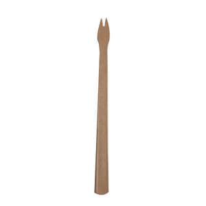 Picture 1 of Friet vork papier 14cm bruin