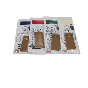 Picture 4 of Bestekzakje 8.5cm 20cm wit kleurplaat met servet en potloden