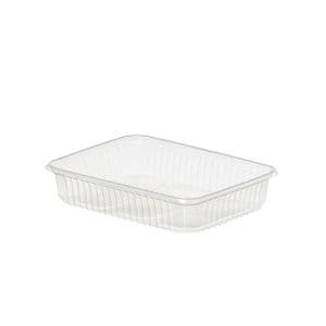 Picture 2 of Cups met deksels rechthoek 20cm x 14.5cm x 2cm pet transparant