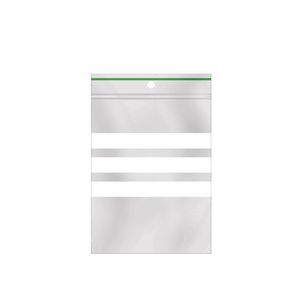 Picture 1 of Gripzak ldpe 60mm x 80mm 50µm met schrijfrand met 5 mm gat