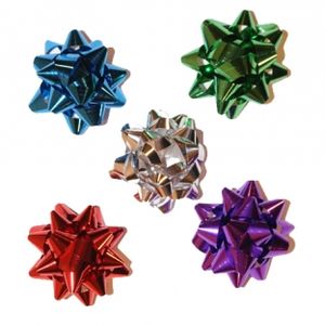 Picture 1 of Starbows metallic 40mm assorti kleuren met plakker