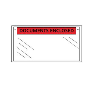 Picture 1 of Paklijstenveloppen plastic 225mm x 122mm documents enclosed