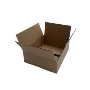 Picture 2 of Amerikaanse vouwdoos 220mm x 180mm x 65mm enkel golf B bruin onbedrukt