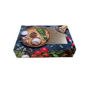 Picture 1 of Cateringdoos met venster 46cm x 31cm x 8cm zwart/groen amber