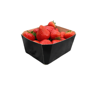 Picture 1 of Fruitbak karton 9.2cm x 12.0cm x 6cm 400gr zwart