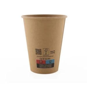 Picture 2 of Beker karton 9cm 11cm 355ml bruin