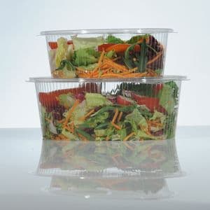 Picture 2 of Cups met deksels ovaal 20cm x 16.5cm x 5cm 750ml pet transparant