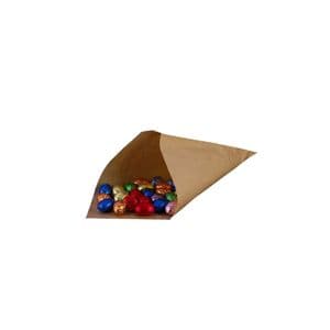 Picture 2 of Natronkraft puntzak 21cm x 21cm bruin onbedrukt