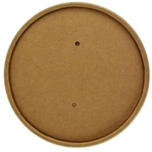 Picture 1 of Deksel karton kraft rond 11.8cm bruin