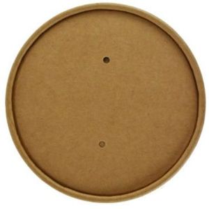 Picture 1 of Deksel karton kraft rond 11.8cm bruin