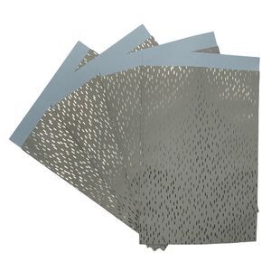 Picture 2 of Cadeauzakjes gemetaliseerd papier 17cm x 25cm creme goud strepen 74gr / m2