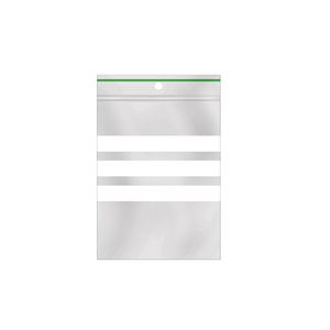 Picture 1 of Gripzak ldpe 150mm x 200mm 50µm met schrijfrand met 5 mm gat
