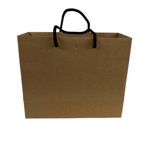 Picture 1 of Papieren koordtas 22cm x 8cm x 16cm bruin kraft onbedrukt 180gr / m2