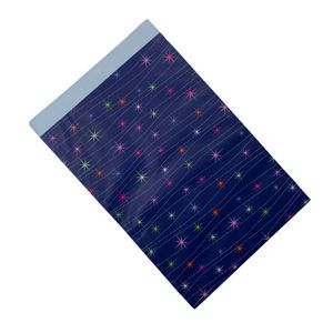 Picture 2 of Cadeauzakjes gebleekt kraft 17cm x 25cm blauw kerst 70gr / m2