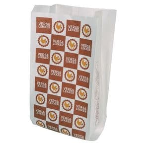 Picture 1 of Gebleekt kraft zakken 14cm x 6cm x 27cm 500gr 50gr / m2 Vers en lekker poelier