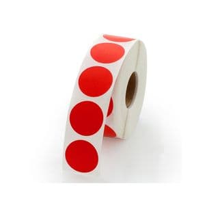 Picture 2 of Etiket op rol 35mm rood