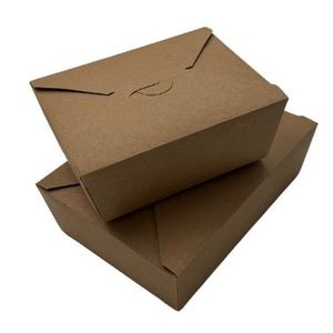 Picture 2 of Menubox take away 15.3cm x 12cm x 6.4cm 1350ml kraft Kraft/PLA
